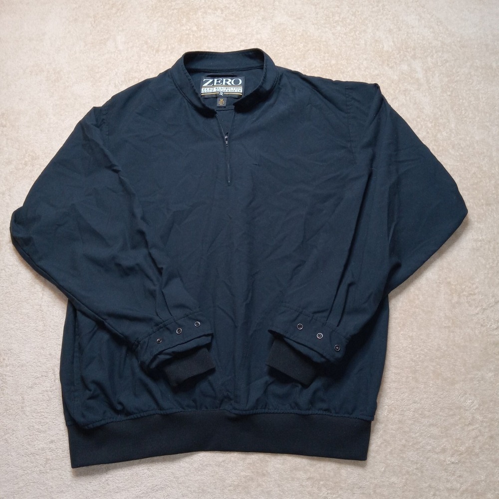 Zero Restriction Women's 1/4 Zip Pullover Lightweight Long Sleeve Black Medium‎